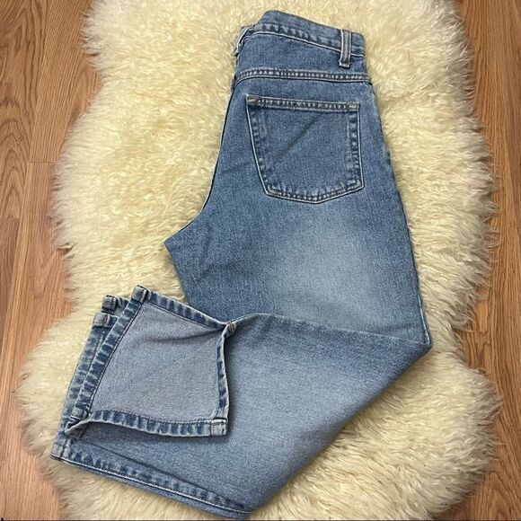 Vintage Y2K Boston Proper High Waist Straight Split Leg Crop Jeans  6 - Picture 1 of 8